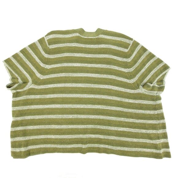NEW Lane Bryant Short Sleeve Shrug Open Front Cardigan Olive Stripe Womens 22 24 - Picture 5 of 5